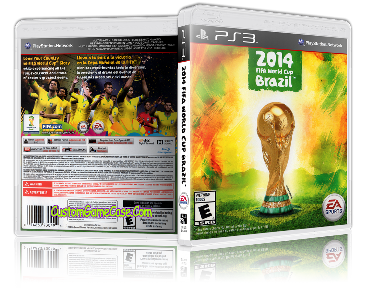 2014 Fifa World Cup Brazil - Sony PlayStation 3 PS3 - Empty Custom  Replacement Case - Custom Game Case