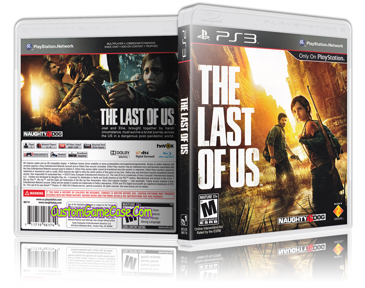 Last of Us - Sony PlayStation 3 PS3 - Empty Custom Replacement Case -  Custom Game Case
