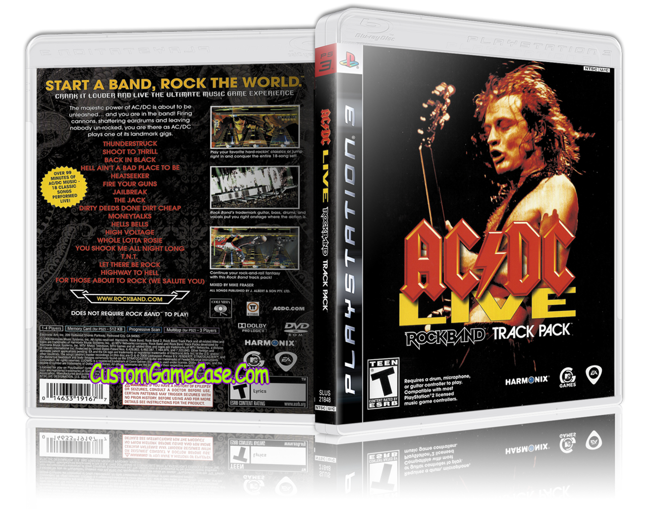 AC DC Live Rockband Track Pack - Sony PlayStation 3 PS3 - Empty Custom  Replacement Case - Custom Game Case