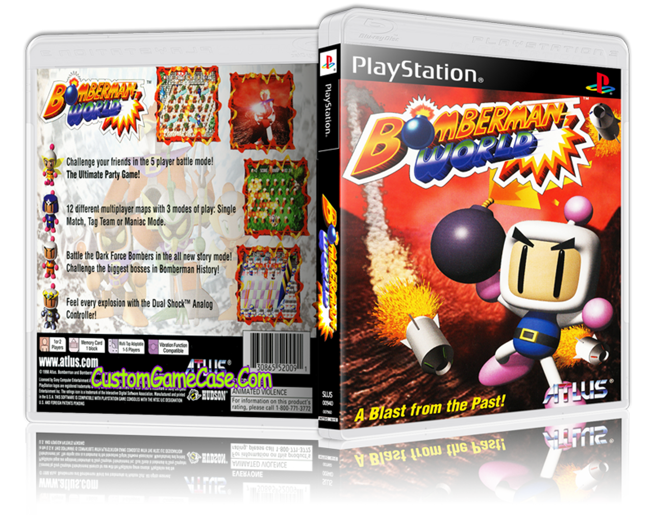 Bomberman - Sony PlayStation 1 PSX - Empty Custom Case - Game