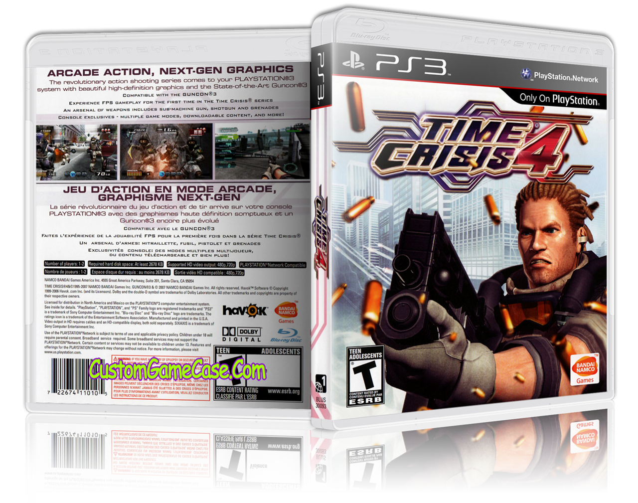 Time Crisis 4 (New) - Sony PlayStation 3 PS3 - Empty Custom Replacement  Case - Custom Game Case
