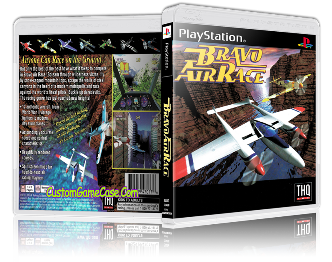 Bravo AirRace - Sony PlayStation 1 PSX PS1 - Empty Custom Case - Custom  Game Case