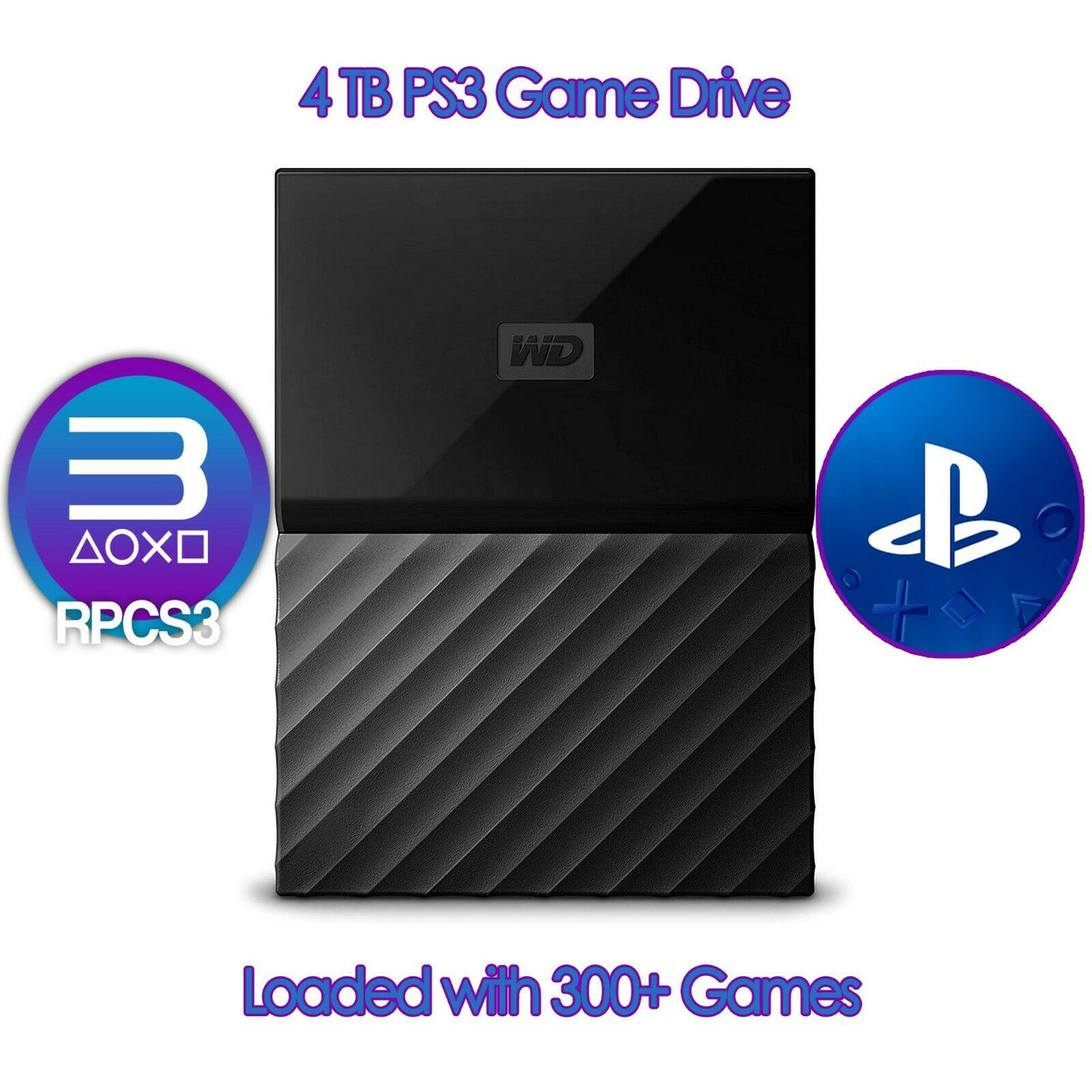 4TB USB Game Hard Drive - RPCS3 for PC / PS3 Console Loaded 300+