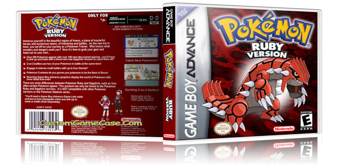 Playful Lager klog Pokemon Ruby Version - Gameboy Advance GBA - Empty Custom Replacement Case  - Custom Game Case