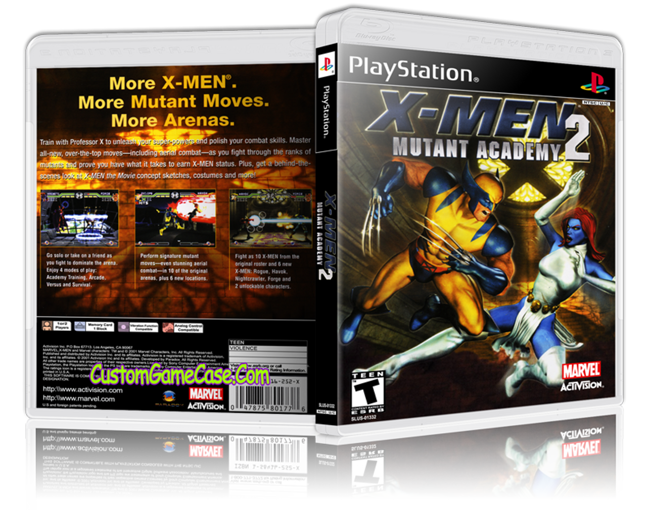 X-Men Mutant Academy 2 - Sony PlayStation 1 PSX PS1 - Empty Custom