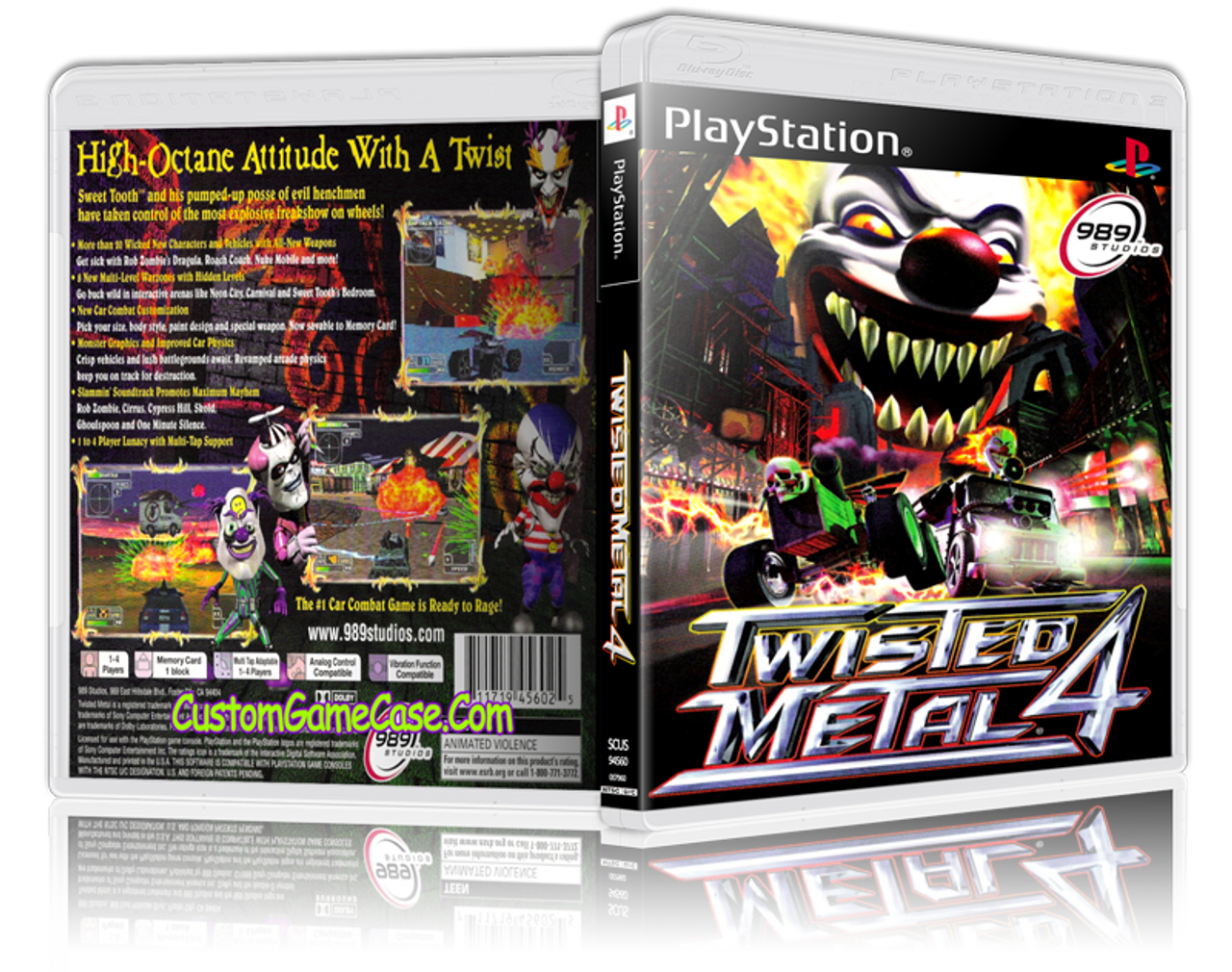 Twisted Metal 4 (Sony PlayStation 1, 1999) IV PS1 PSOne PSX 2 3 CIB  711719456025