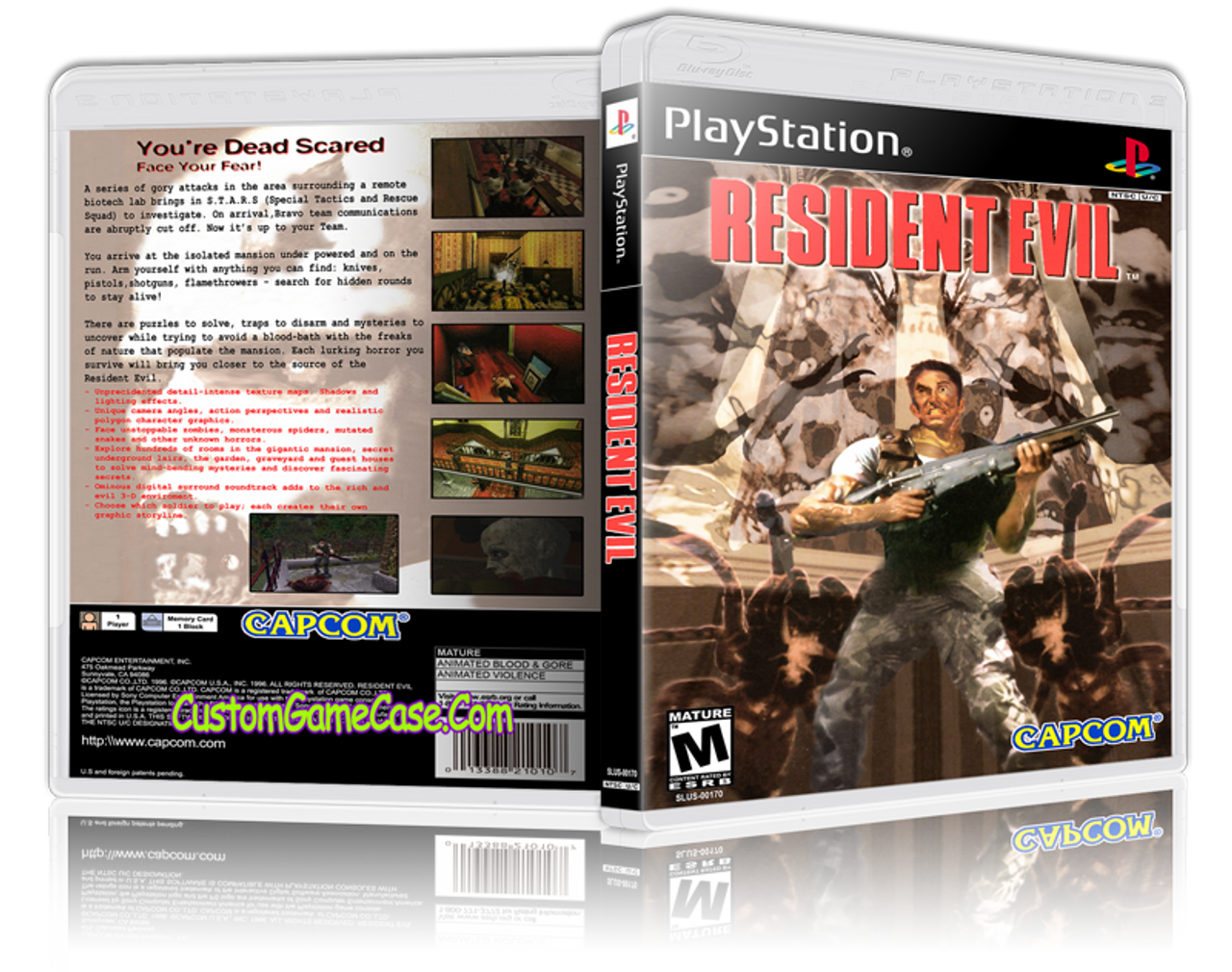 Resident Evil HD PS4 Custom PS1 Inspired Case 