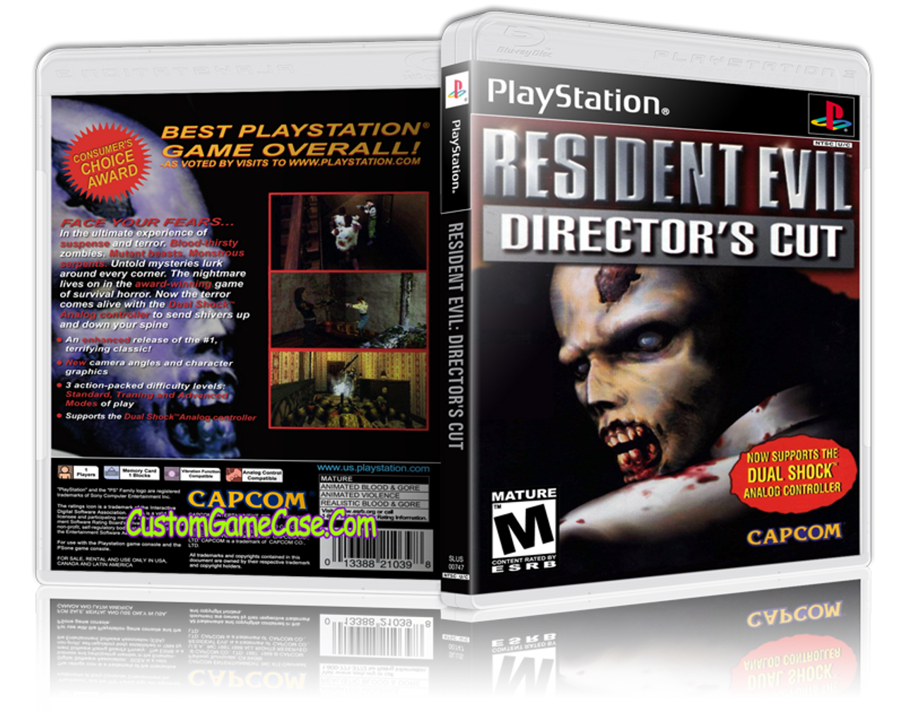 Resident Evil HD PS4 Custom PS1 Inspired Case 