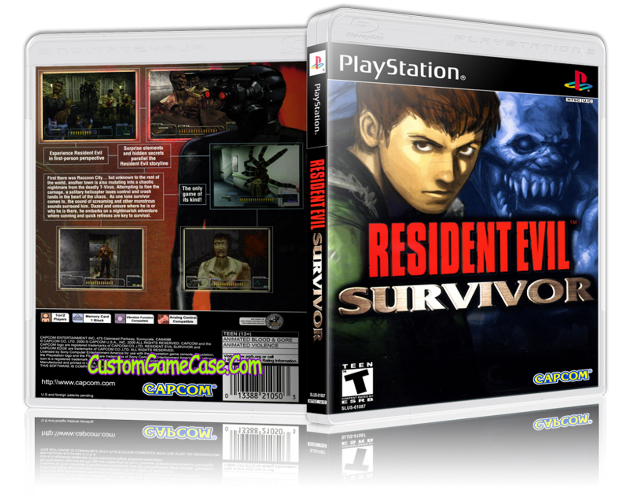 Resident Evil HD PS4 Custom PS1 Inspired Case 