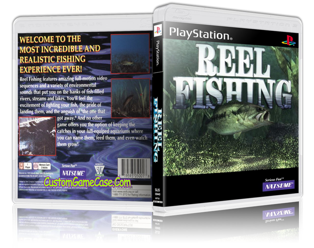 Reel Fishing - Sony PlayStation 1 PSX PS1 - Empty Custom Case