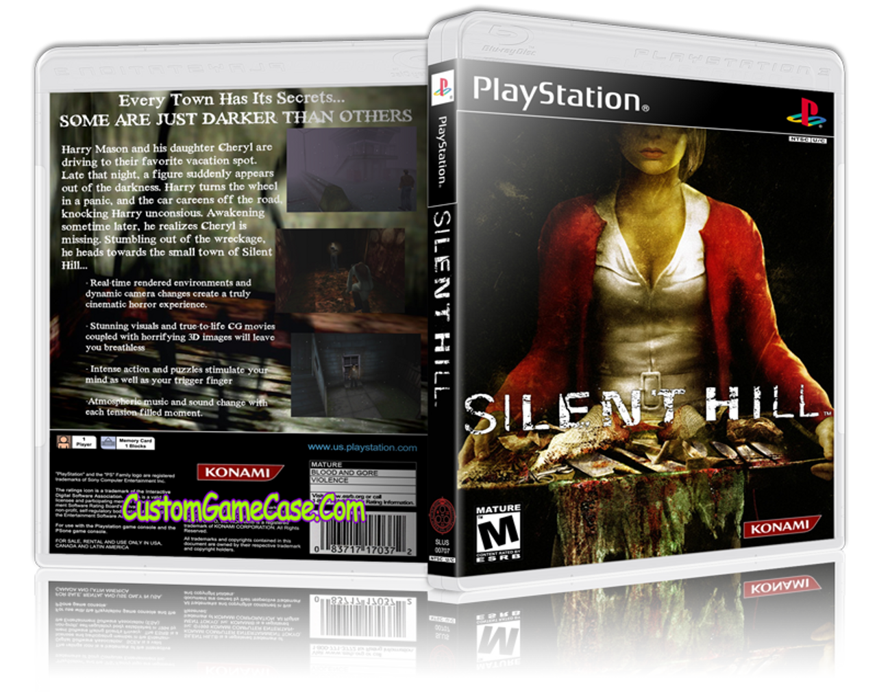 Silent Hill 1 PS1 Front PAL Replacement Box Art Case Insert Cover only