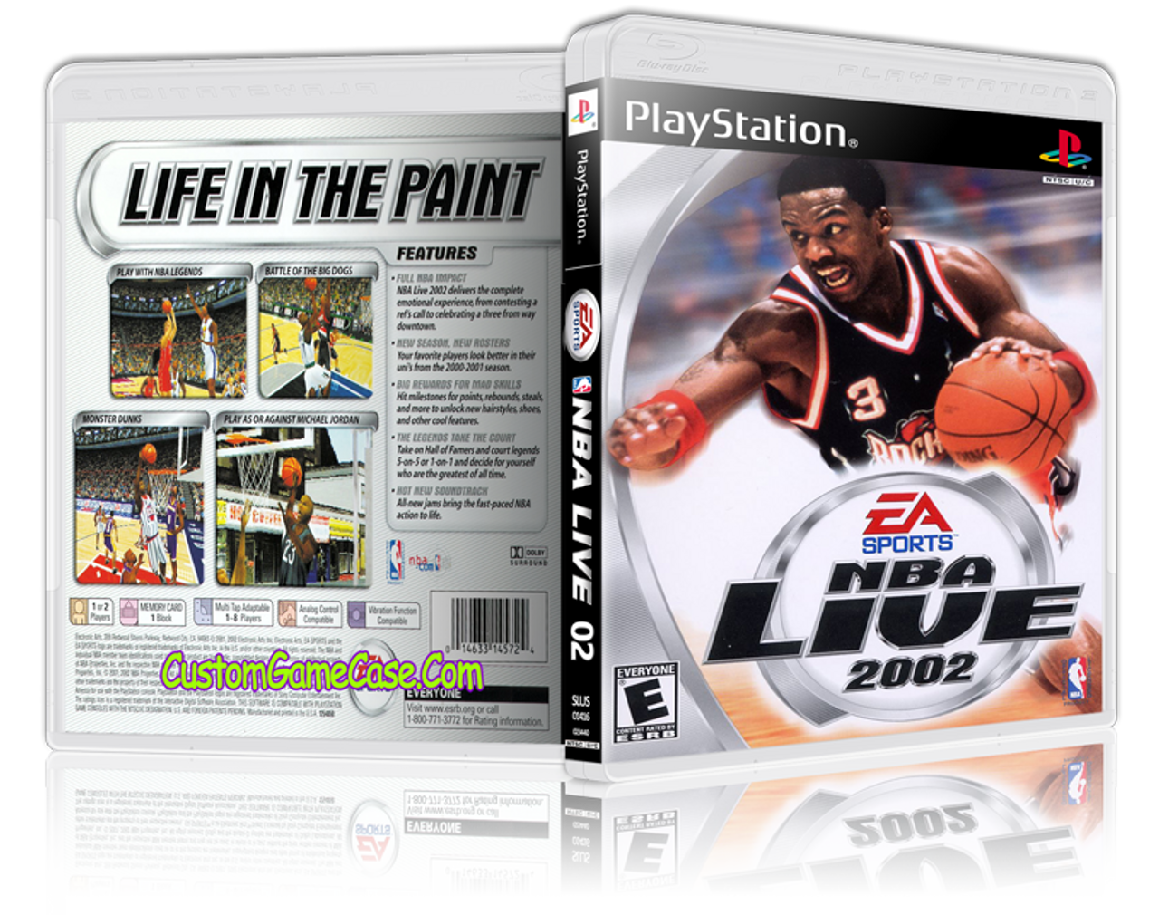 NBA Live 02 - Sony PlayStation 1 PSX PS1 - Empty Custom Case