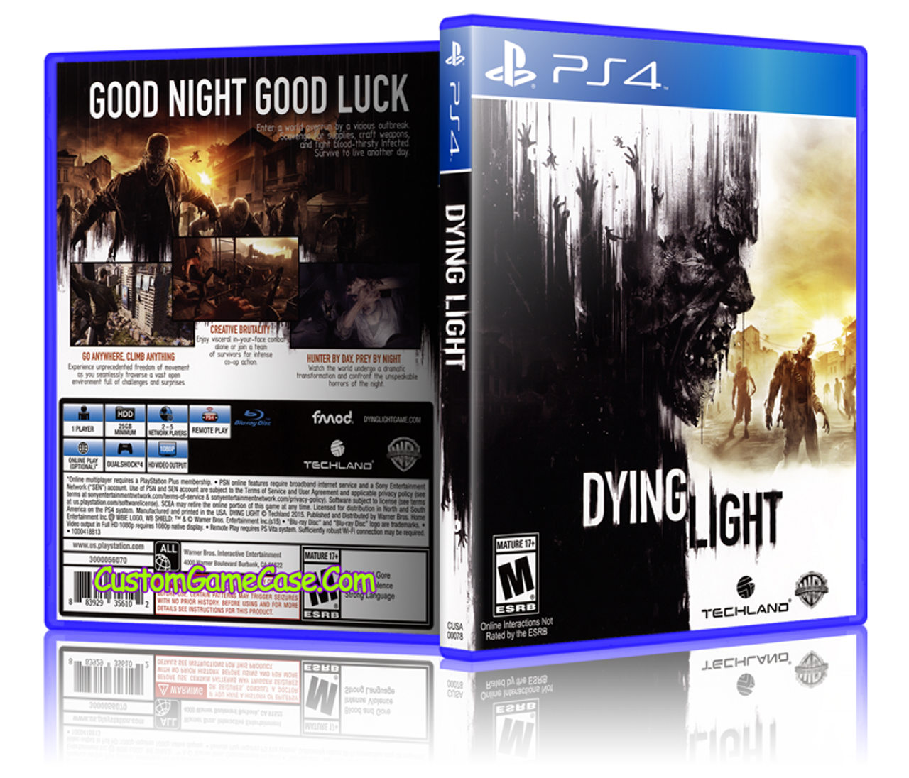 Dying Light - Sony PlayStation 4 PS4 - Empty Custom Replacement Case -  Custom Game Case