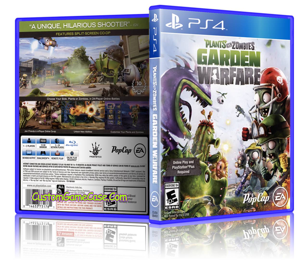 Plants Vs Zombies Garden Warfare 2 - Sony PlayStation 4 PS4 - Empty Custom  Replacement Case - Custom Game Case