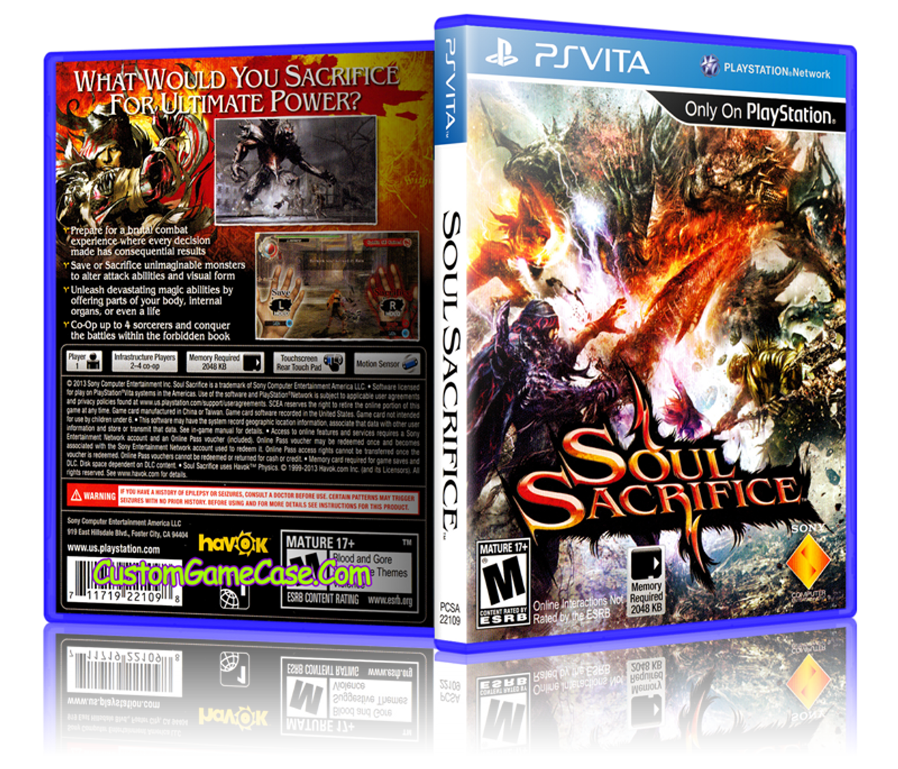Soul Sacrifice - Sony PlayStation PS Vita - Empty Custom 