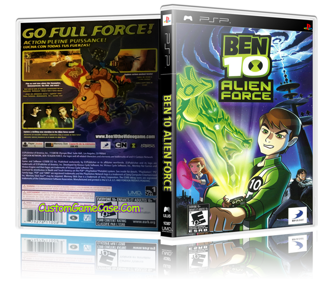 Ben 10 Alien Force - Sony PlayStation Portable PSP - Empty Custom  Replacement Case - Custom Game Case