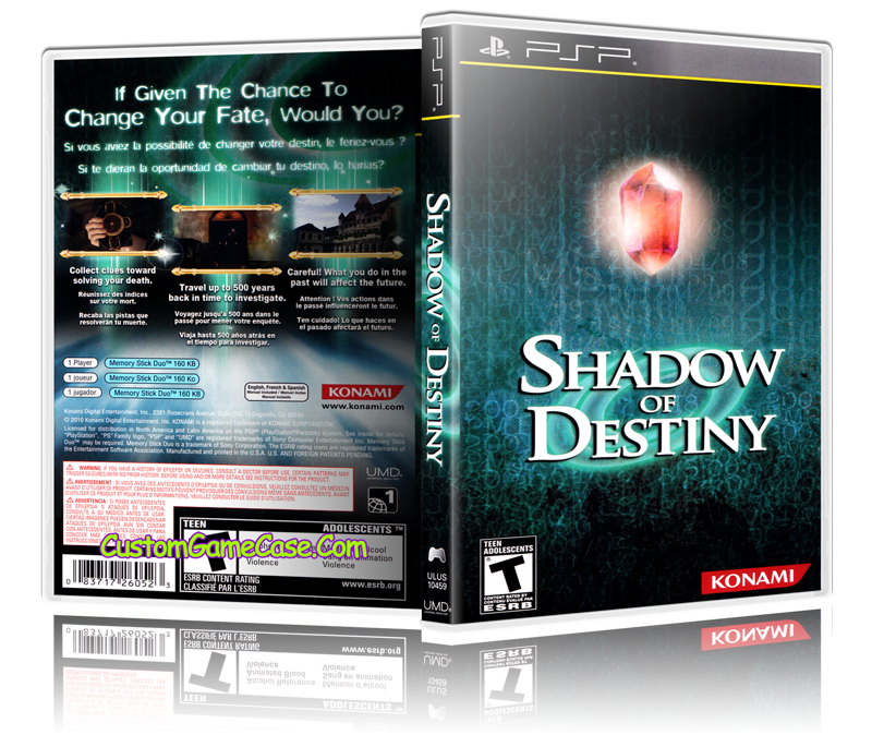Shadow of Destiny Sony PlayStation Portable PSP Empty Custom