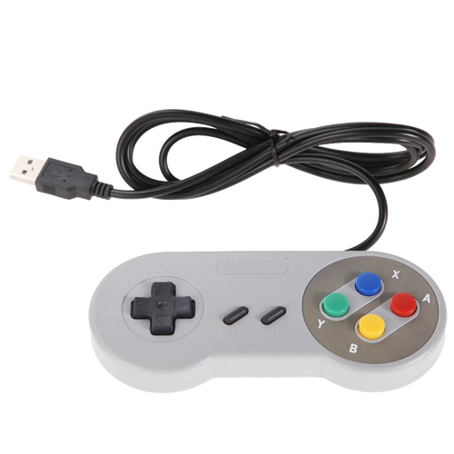 Gray Retrolink  SNES USB Wired Classic Joystick Gamepad Controller Recalbox RetroPi RetroArc Windows 10