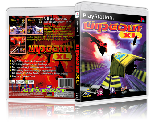 Wipeout XL - Sony PlayStation 1 PSX PS1 - Empty Custom Case