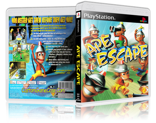 Ape Escape - Sony PlayStation 1 PSX PS1 - Empty Custom Case