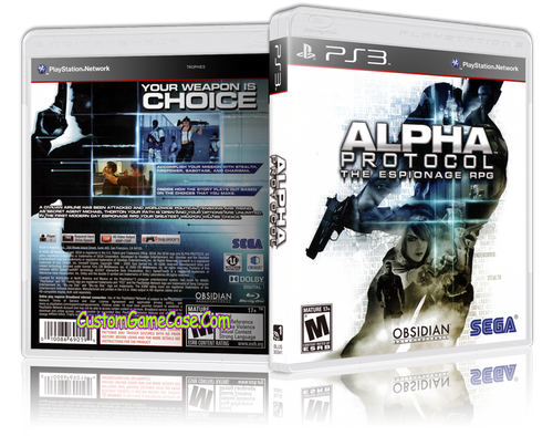 Alpha Protocol (New) - Sony PlayStation 3 PS3 - Empty Custom Replacement Case