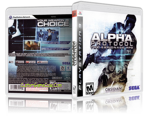 Alpha Protocol - Sony PlayStation 3 PS3 - Empty Custom Replacement Case