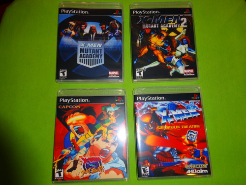 X-Men Collection Mutant Academy Sony PlayStation 1 PSX PS1 - Empty Custom Cases