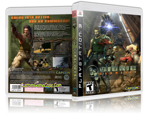 Bionic Commando (V2) - Sony PlayStation 3 PS3 - Empty Custom Replacement Case