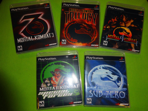 Mortal Kombat Collection Special Forces 3 4 Sony PlayStation 1 PSX PS1 - Empty Custom Cases
