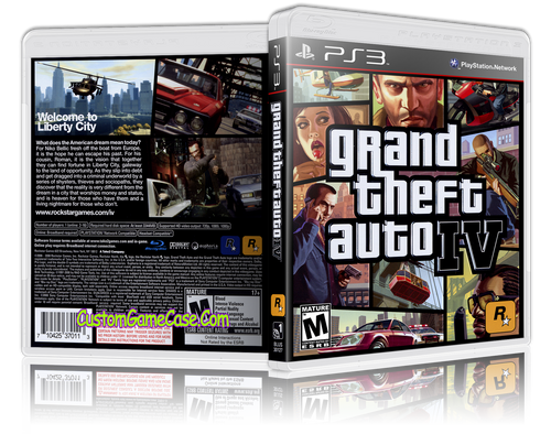 Grand Theft Auto IV - Sony PlayStation 3 PS3 - Empty Custom Replacement Case