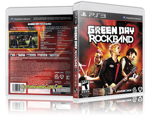 Green Day Rockband - Sony PlayStation 3 PS3 - Empty Custom Replacement Case