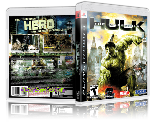 The Incredible Hulk - Sony PlayStation 3 PS3 - Empty Custom Replacement Case