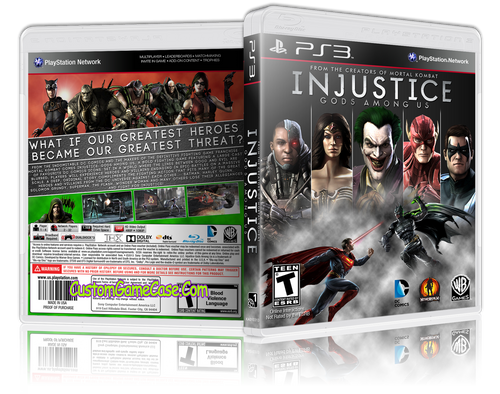 Injustice Gods Among Us - Sony PlayStation 3 PS3 - Empty Custom Replacement Case