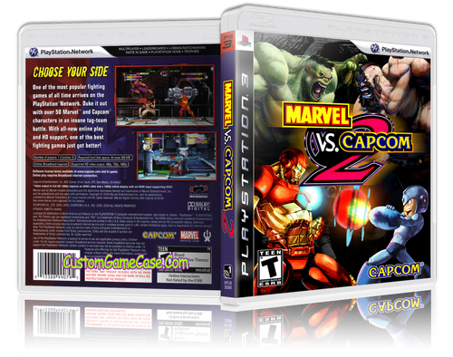 Marvel Vs. Capcom 2 - Sony PlayStation 3 PS3 - Empty Custom Replacement Case