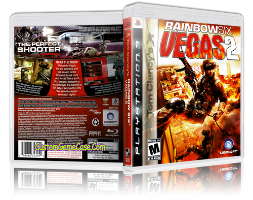 Rainbow Six Vegas 2 - Sony PlayStation 3 PS3 - Empty Custom Replacement Case