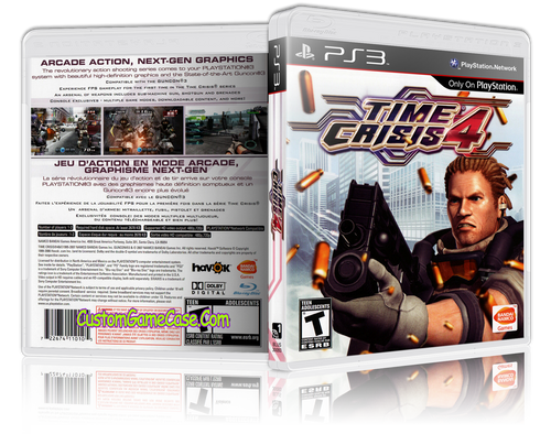 Time Crisis 4 (New) - Sony PlayStation 3 PS3 - Empty Custom Replacement Case