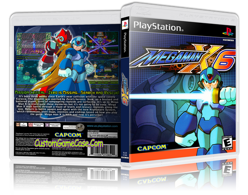 Megaman X6 - Sony PlayStation 1 PSX PS1 - Empty Custom Case