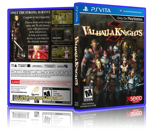 Valhalla Knights - Sony PlayStation PS Vita - Empty Custom Replacement Case