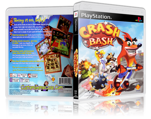 Crash Bandicoot Bash - Sony PlayStation 1 PSX PS1 - Empty Custom Case