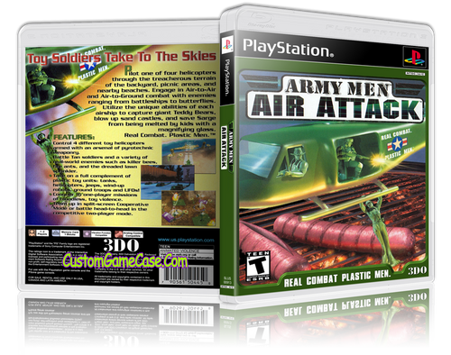 Army Men Air Attack - Sony PlayStation 1 PSX PS1 - Empty Custom Case