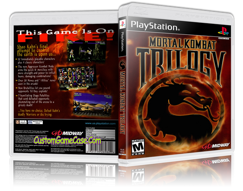 Mortal Kombat Trilogy - Sony PlayStation 1 PSX PS1 - Empty Custom Case