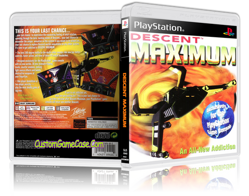 Descent Maximum - Sony PlayStation 1 PSX PS1 - Empty Custom Case