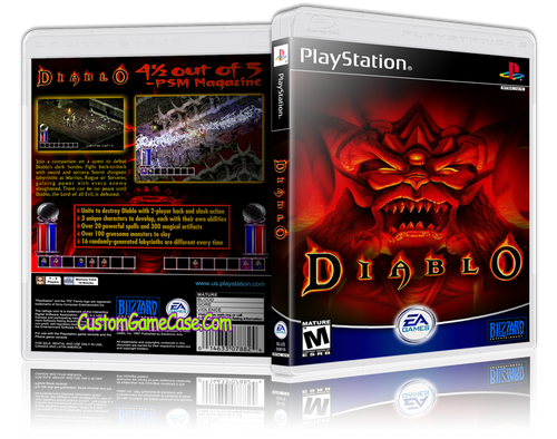 Diablo - Sony PlayStation 1 PSX PS1 - Empty Custom Case