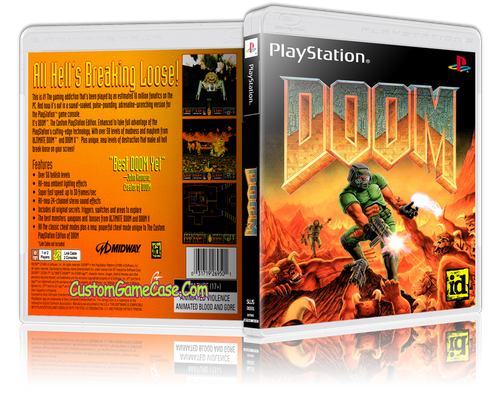 Doom - Sony PlayStation 1 PSX PS1 - Empty Custom Case