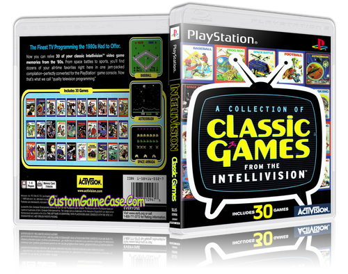 Intellivision Classic Games - Sony PlayStation 1 PSX PS1 - Empty Custom Case