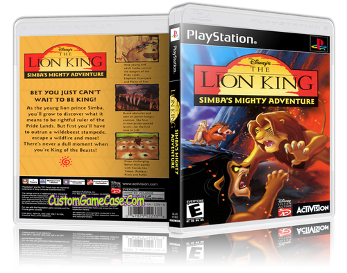 The Lion King Simba's Mighty Adventure - Sony PlayStation 1 PSX PS1 - Empty Custom Case