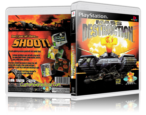 Mass Destruction - Sony PlayStation 1 PSX PS1 - Empty Custom Case