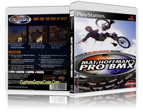 Mat Hoffman's Pro BMX - Sony PlayStation 1 PSX PS1 - Empty Custom Case