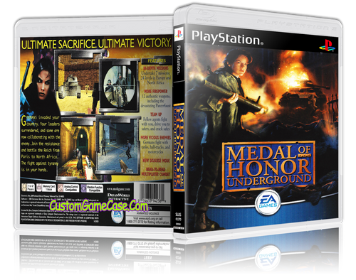 Medal of Honor Underground - Sony PlayStation 1 PSX PS1 - Empty Custom Case