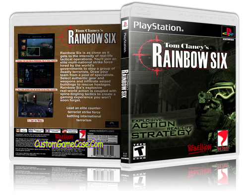 Tom Clancy's Rainbow Six - Sony PlayStation 1 PSX PS1 - Empty Custom Case